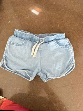 Cat & Jack Light Blue Drawstring Denim-Style Girls' Shorts